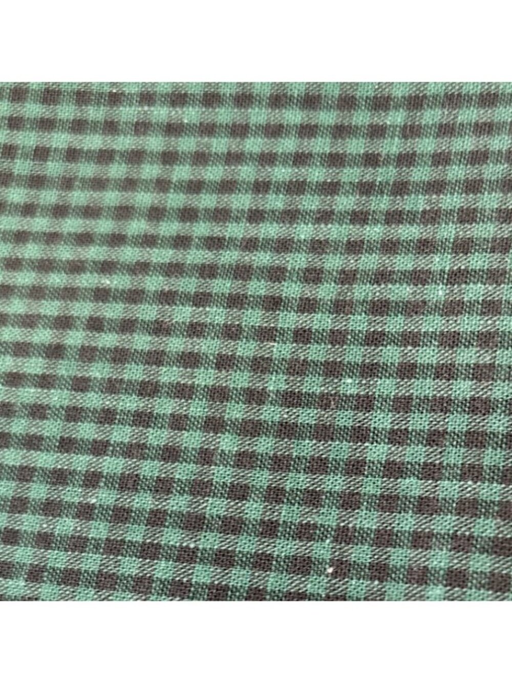 Green Black Plaid Cotton Fabric 1/4 yard x 44" Checkered Pattern Sewing Quilting